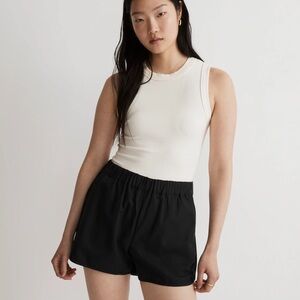 Madewell Black Pull On Lounging Shorts Size S